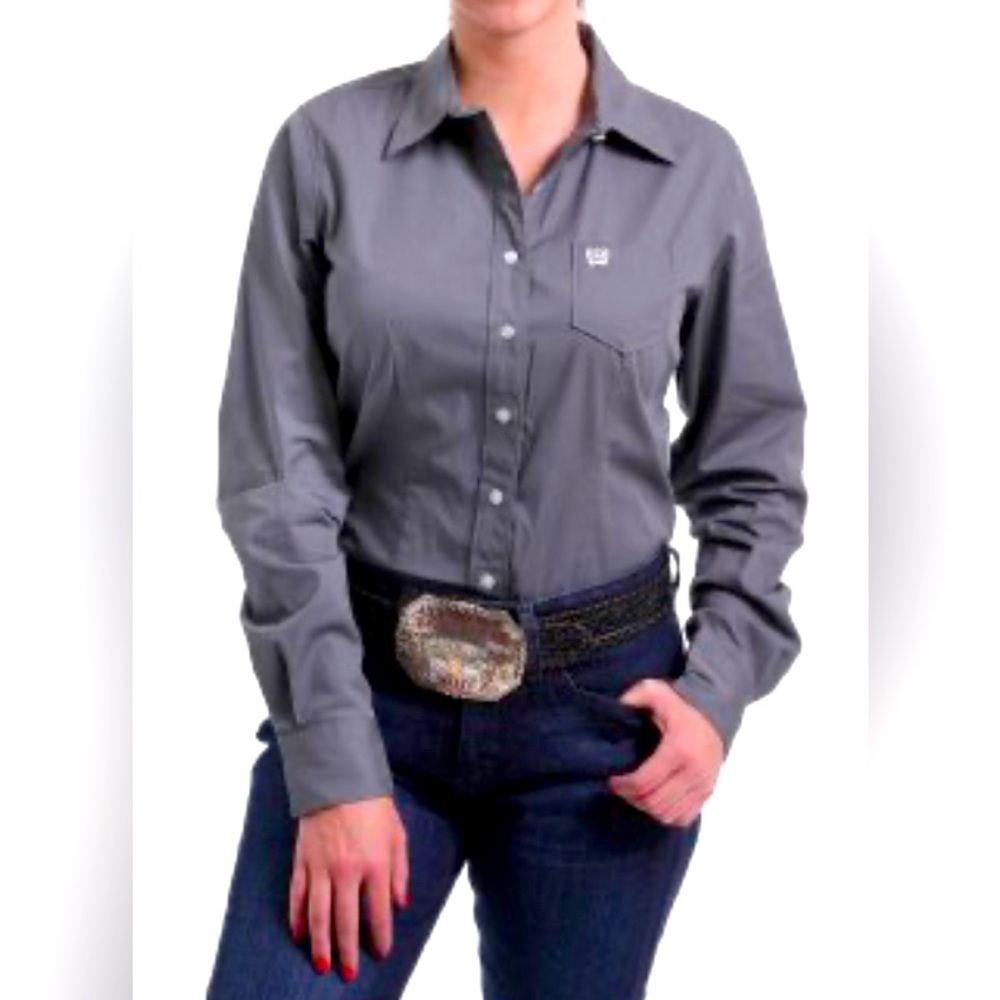 Cinch Grey Show Shirt Small